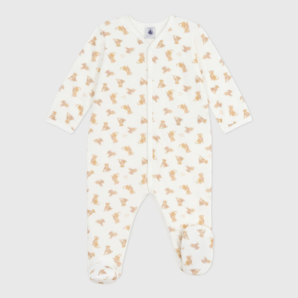 Petit Bateau Pyjama bébé en velours - Léopard