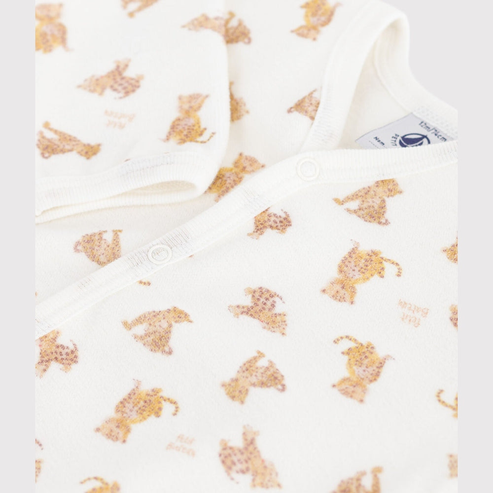 Petit Bateau Pyjama bébé en velours - Léopard