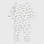 Pyjama bébé en velours Petit Bateau à imprimé zèbre