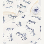 Pyjama bébé en velours Petit Bateau à imprimé zèbre