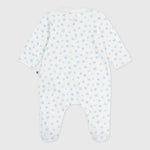 Petit Bateau Pyjama bébé en coton avec col - Cœurs bleus