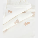 Petit Bateau Lot de 3 bodies en coton à manches longues - oursons
