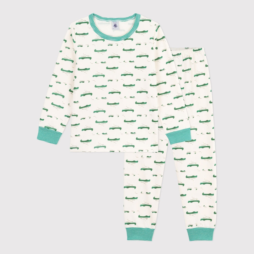 Petit Bateau pyjama enfant à imprimé crocodile