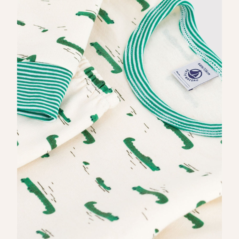 Pyjama enfant Petit Bateau - imprimé crocodiles