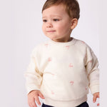 Sweat-shirt bébé Petit Bateau avec imprimé bottes vintage