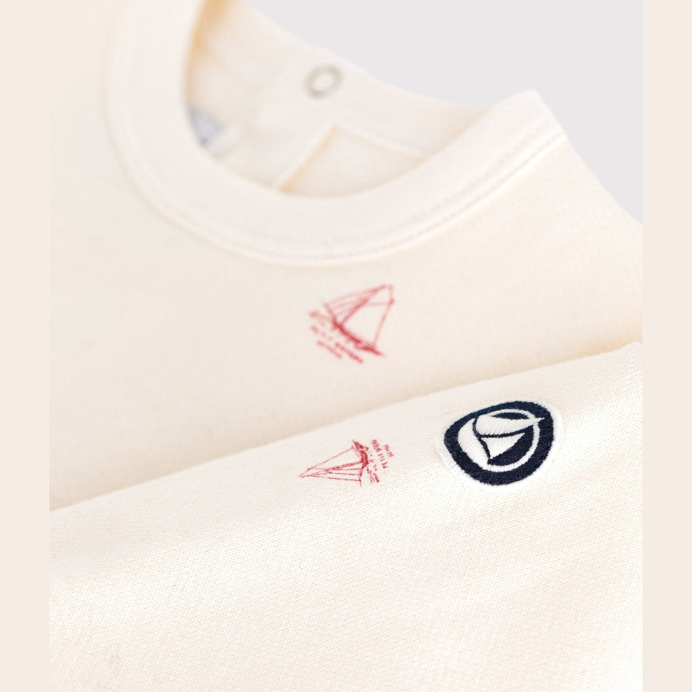 Sweat-shirt bébé Petit Bateau avec imprimé botte vintage