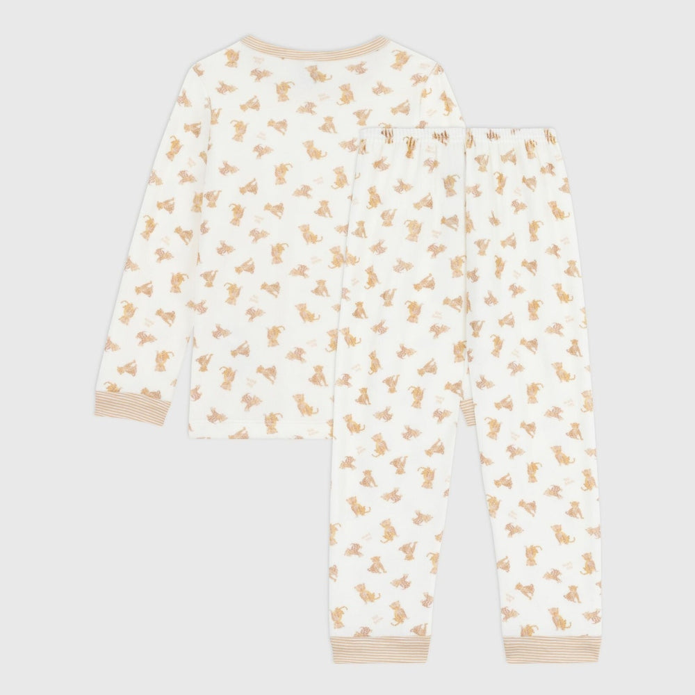Petit Bateau Pyjama enfant en velours - imprimé léopard