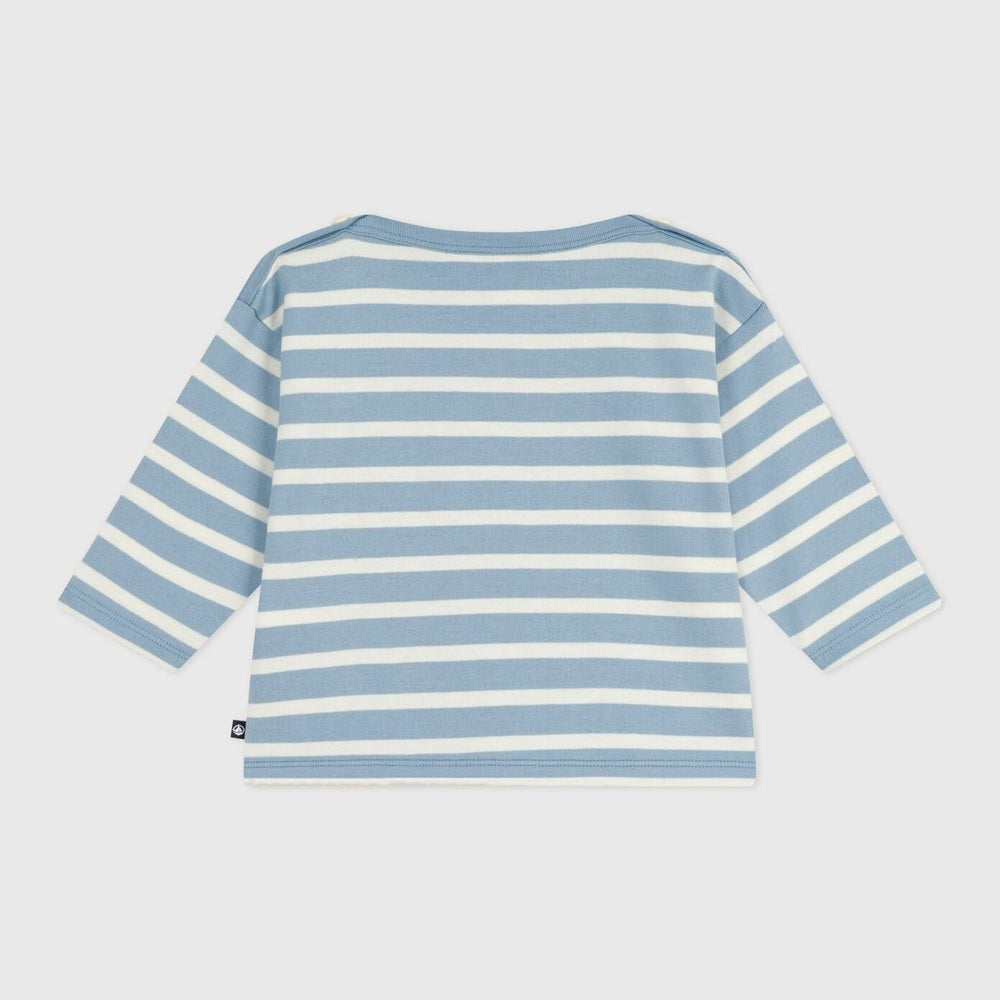 Petit Bateau Petit pull en coton à rayures marinières