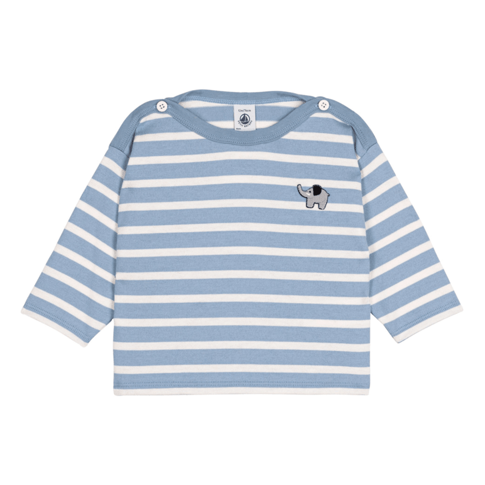 Petit Bateau T-shirt à rayures - Éléphant