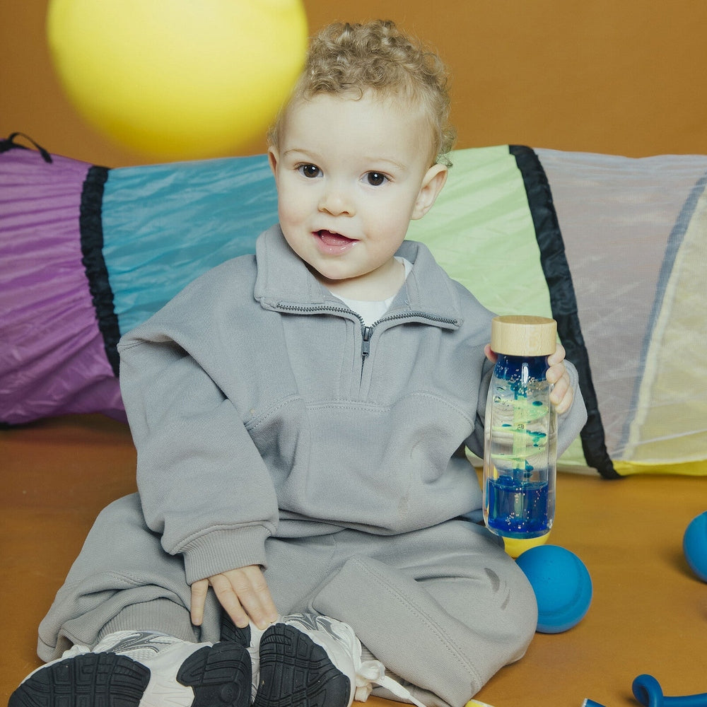 Petit Boum Bouteille sensorielle spirale bleue