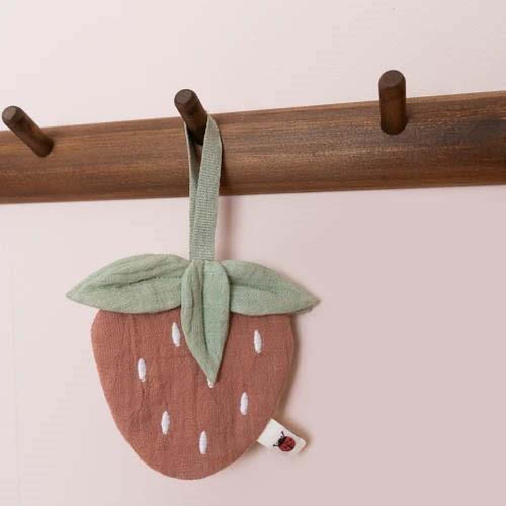 Little Dutch doudou attache-tétine Fairy Garden - Fraise/Rouge
