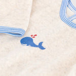 Petit Bateau Pyjama bébé en velours avec fermeture au dos - Baleine