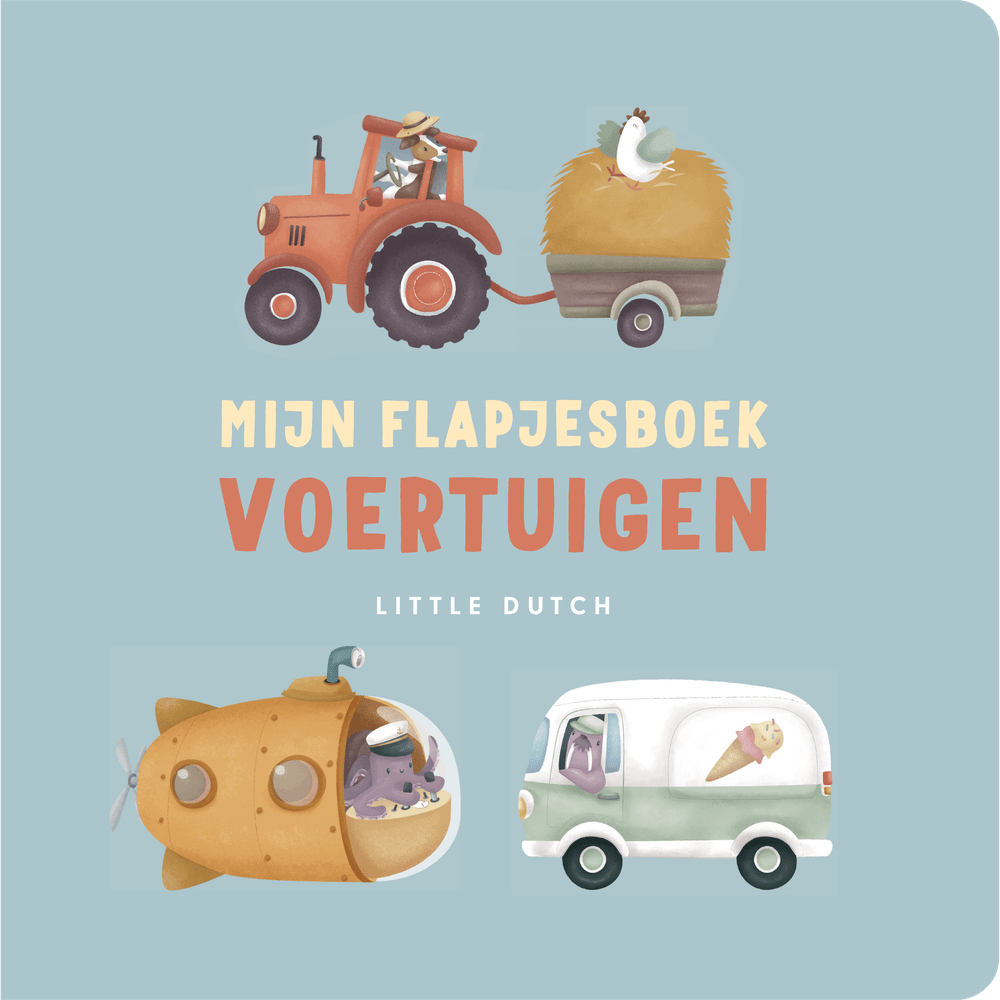 Little Dutch Livre pour enfants Mon livre à volets - Véhicules