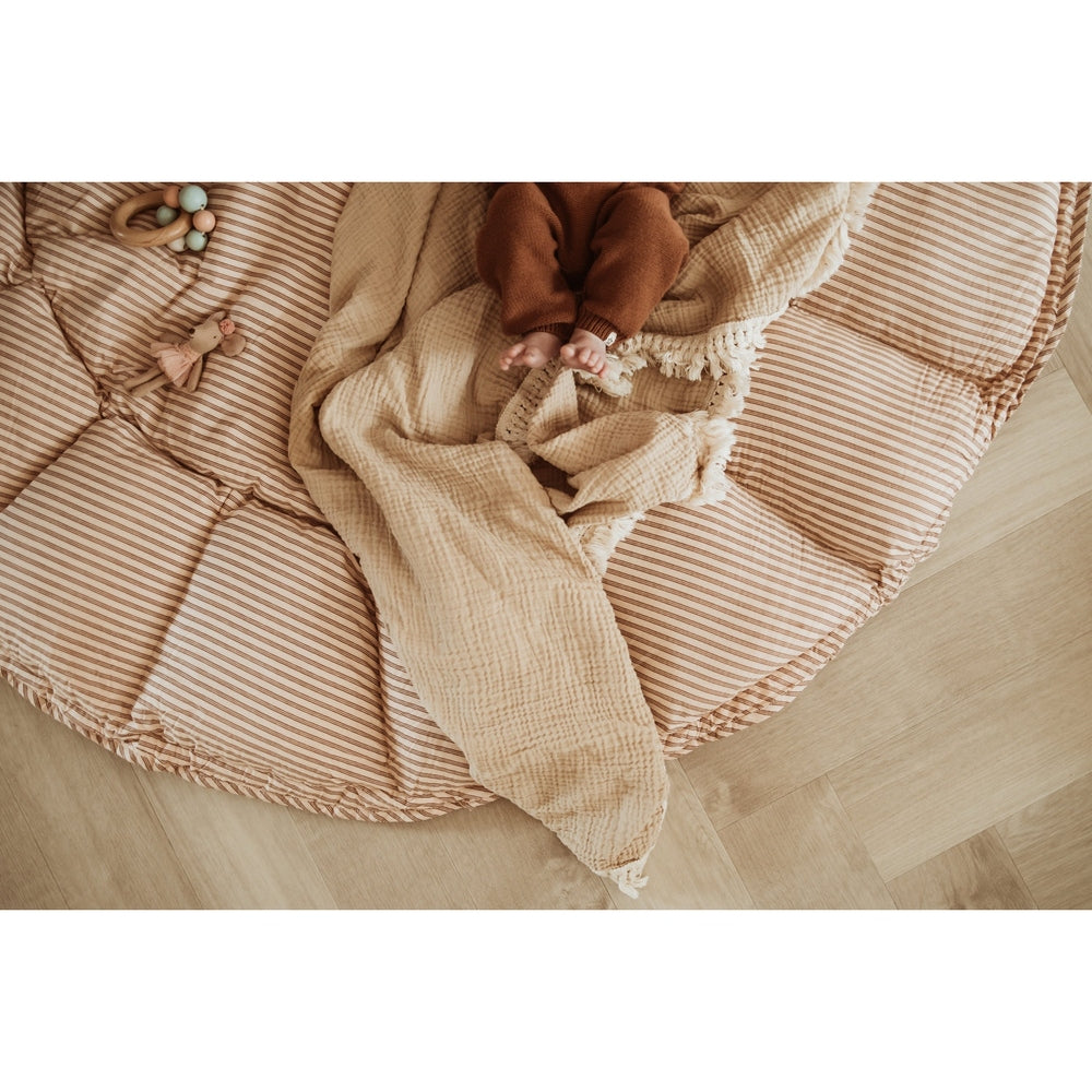 Play&Go Bloom Tapis de jeu 3-en-1 rayures marron