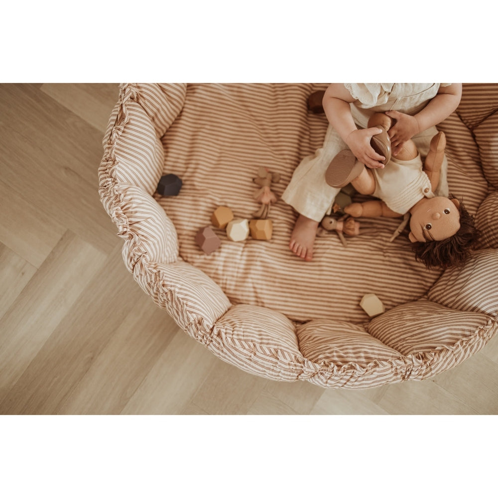 Play&Go Bloom Tapis de jeu 3-en-1 Rayures marron