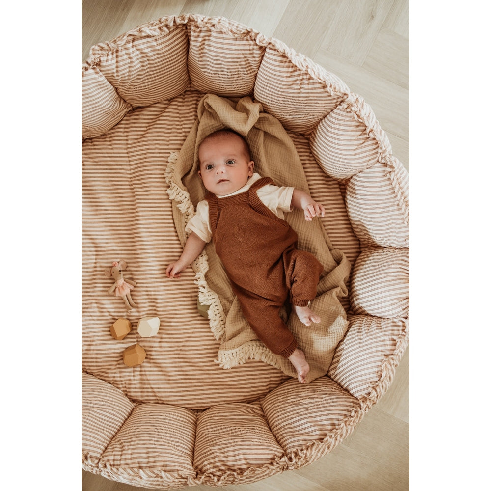 Play&Go Bloom Tapis de jeu 3-en-1 Rayures marron
