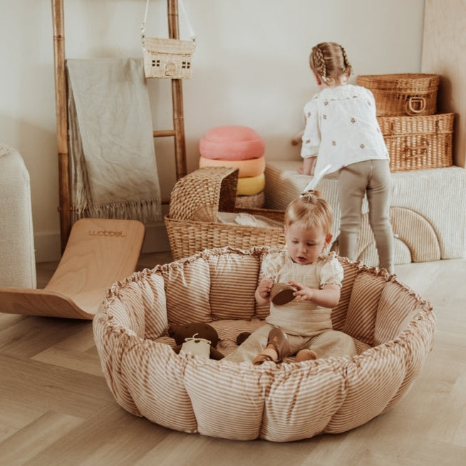 Play&Go Bloom tapis d’éveil 3-en-1 à rayures marron