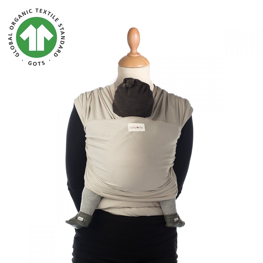 Écharpe porte-bébé en tricot - Slen Organic - White Pepper