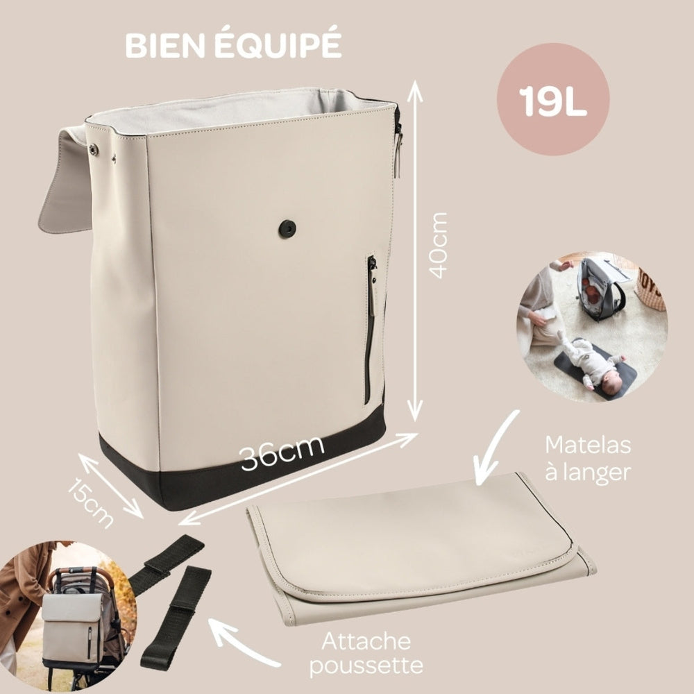 Béaba Sac à dos à langer - Oslo Beige