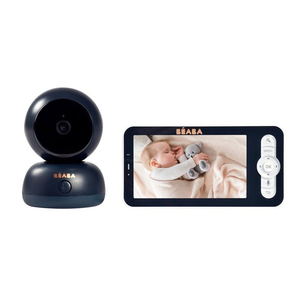 Béaba | Babyphone vidéo avec appli et écran supplémentaire - Écoute Bébé Zen PREMIUM - Night Blue
