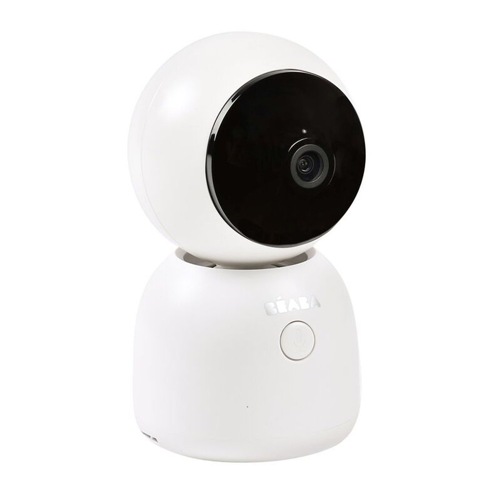 Béaba | Babyphone vidéo avec application et écran supplémentaire - Écoute bébé Zen avec veilleuse - Blanc