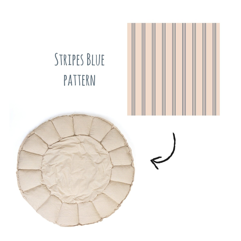 Play&Go Bloom Tapis de jeu 3-en-1 rayures bleues