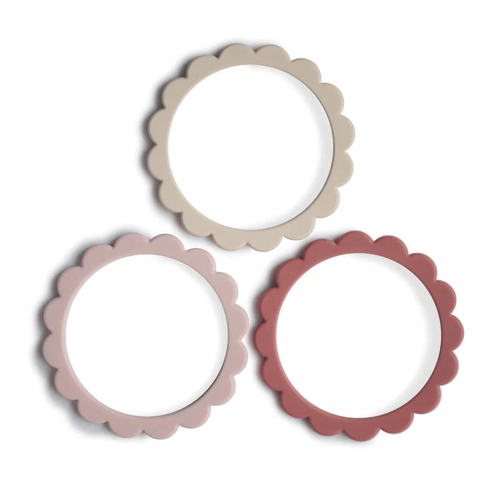 Mushie Bracelet de dentition - Rose/Blush/Sable