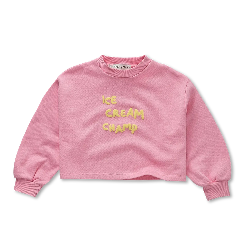 Sproet en Sprout boxy à manches chauve-souris Ice Cream Champ rose