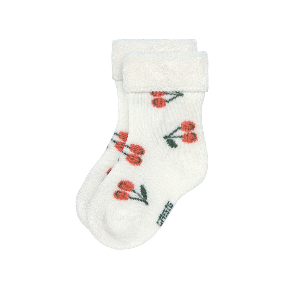 Lässig lot de 3 chaussettes en éponge GOTS - Cherry Peach
