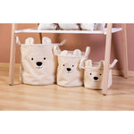 3 paniers de rangement - Teddy/marron