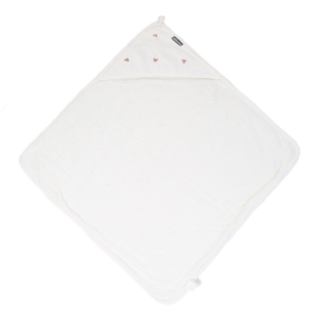 CAPE DE BAIN ET GANT DE TOILETTE - JERSEY/CŒURS