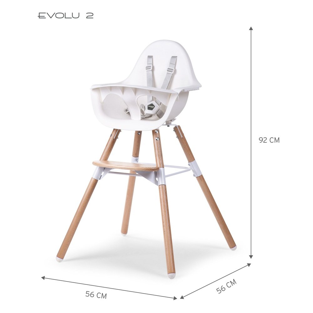 Evolu 2 - Naturel / Blanc 2 en 1 + Support - Réglable en hauteur