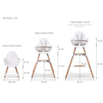 Evolu 2 - Naturel / Blanc 2 en 1 + Support - Réglable en hauteur
