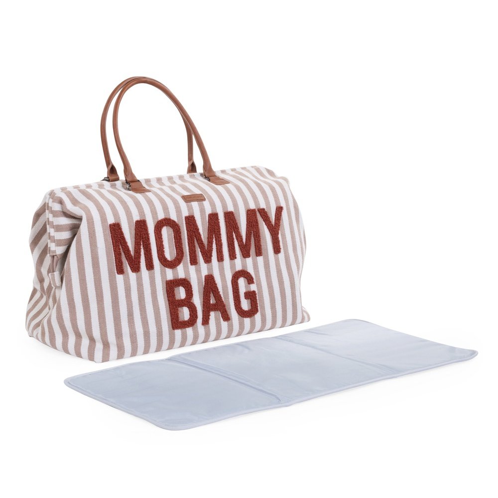Sac à langer Mommy Bag - rayures nude