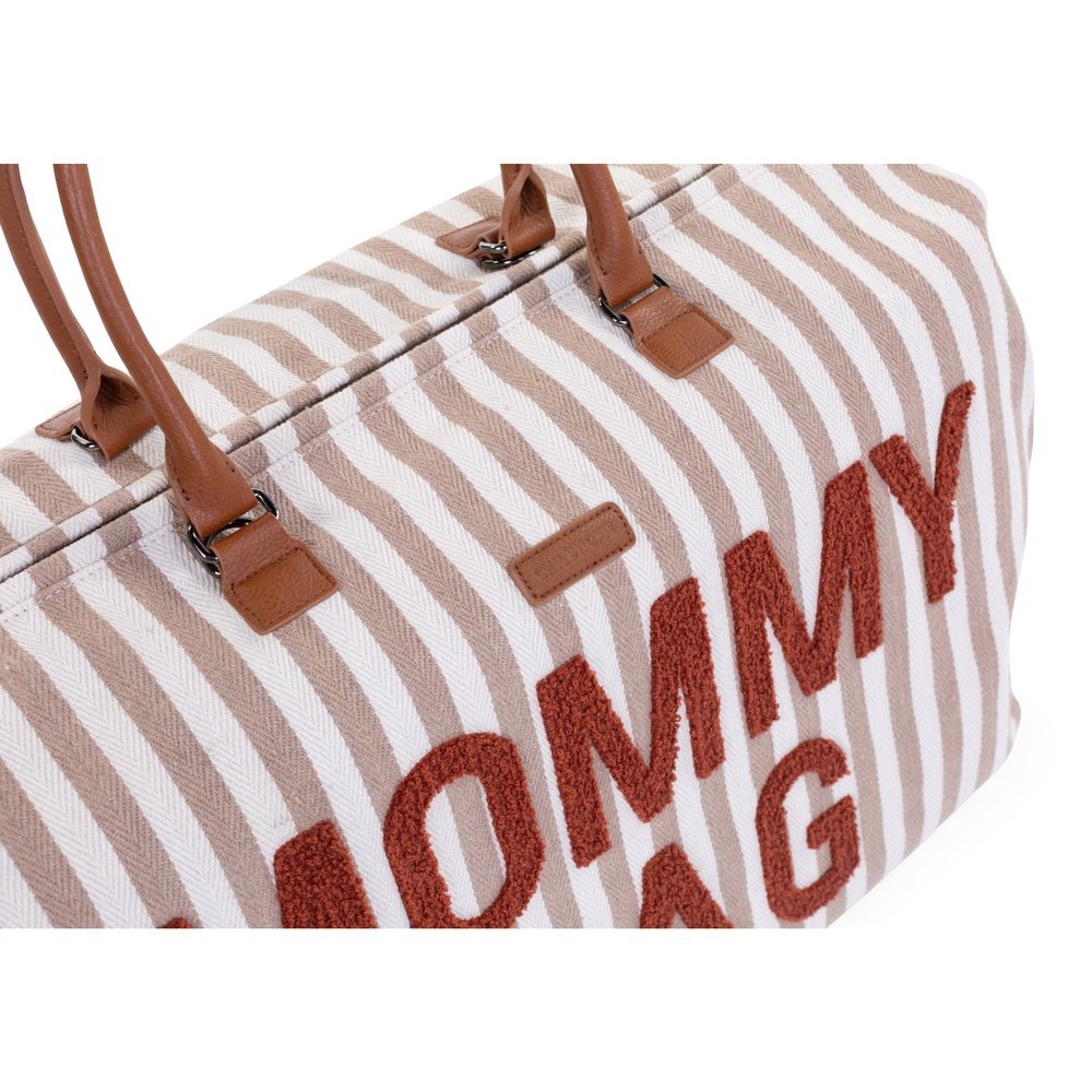 Mommy Bag Sac à langer/à couches - Rayures nude