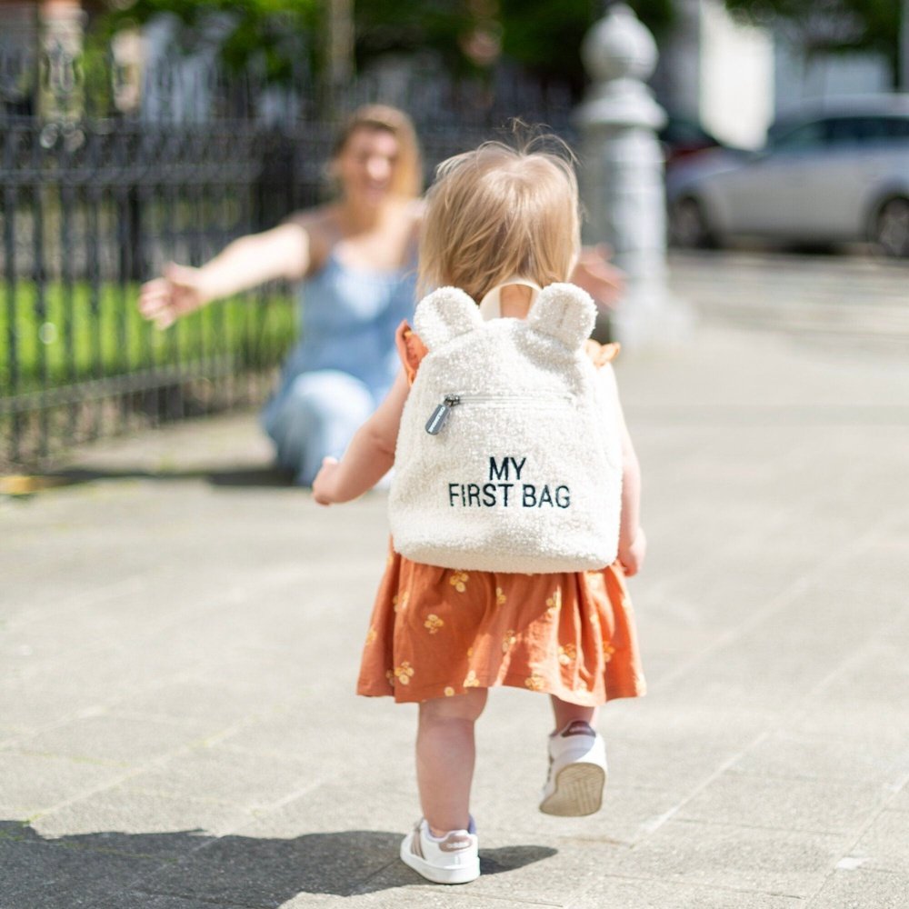 Mon premier sac à dos enfant - Teddy blanc cassé
