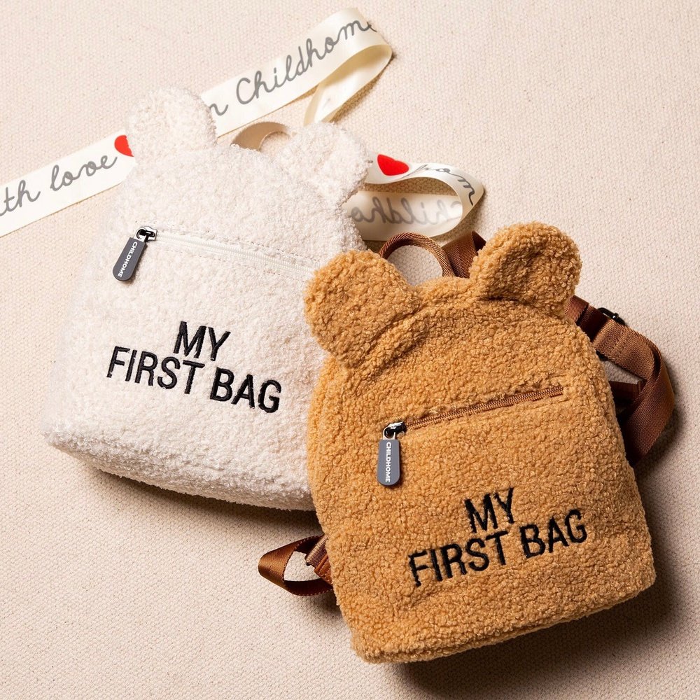 Mon premier sac à dos enfant - Teddy blanc cassé