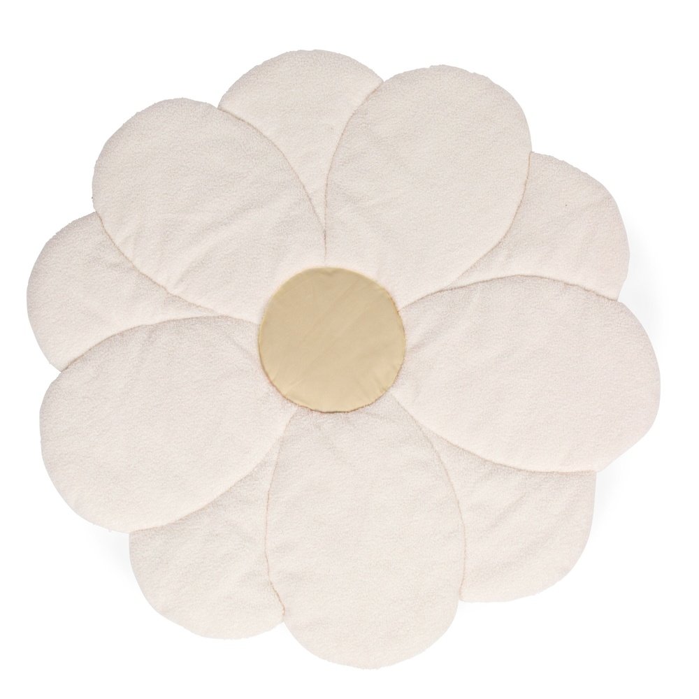 Childhome Tapis de jeu - Fleur - Écru / Jaune