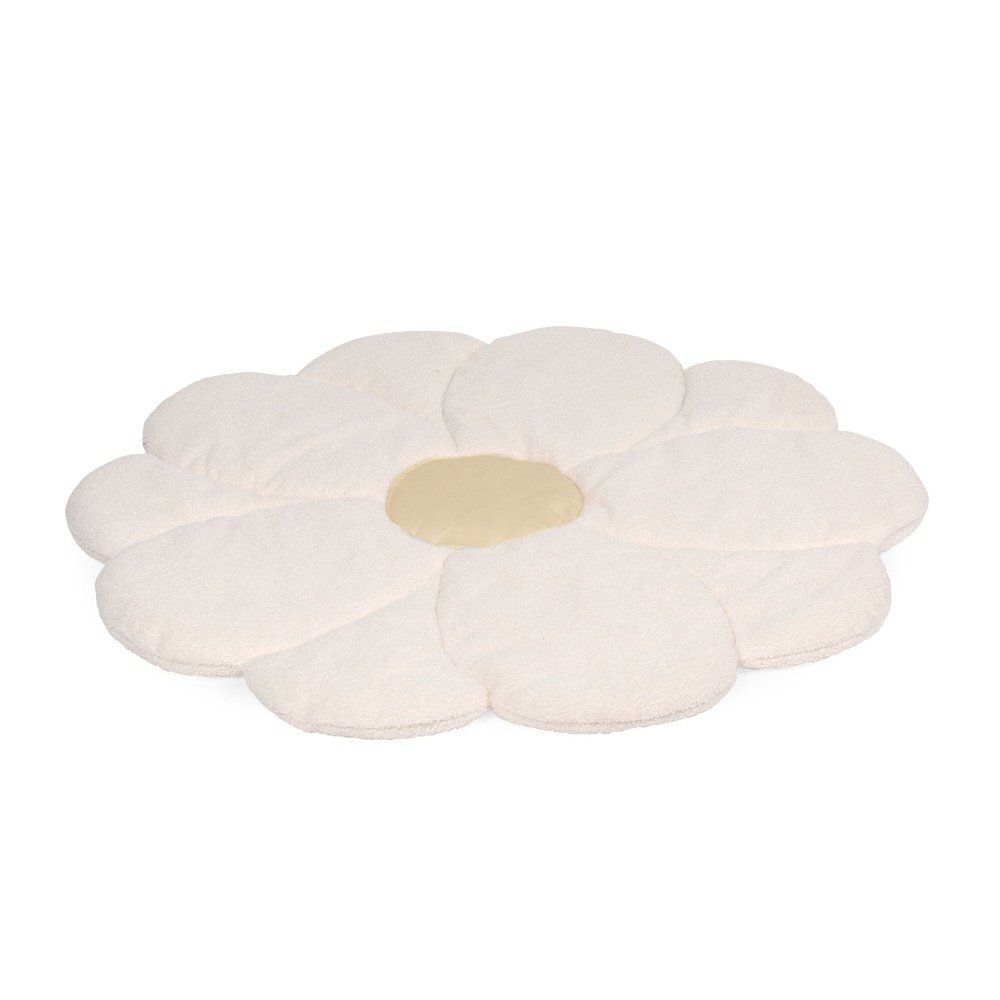 Childhome Tapis de jeu - Fleur - écru / jaune