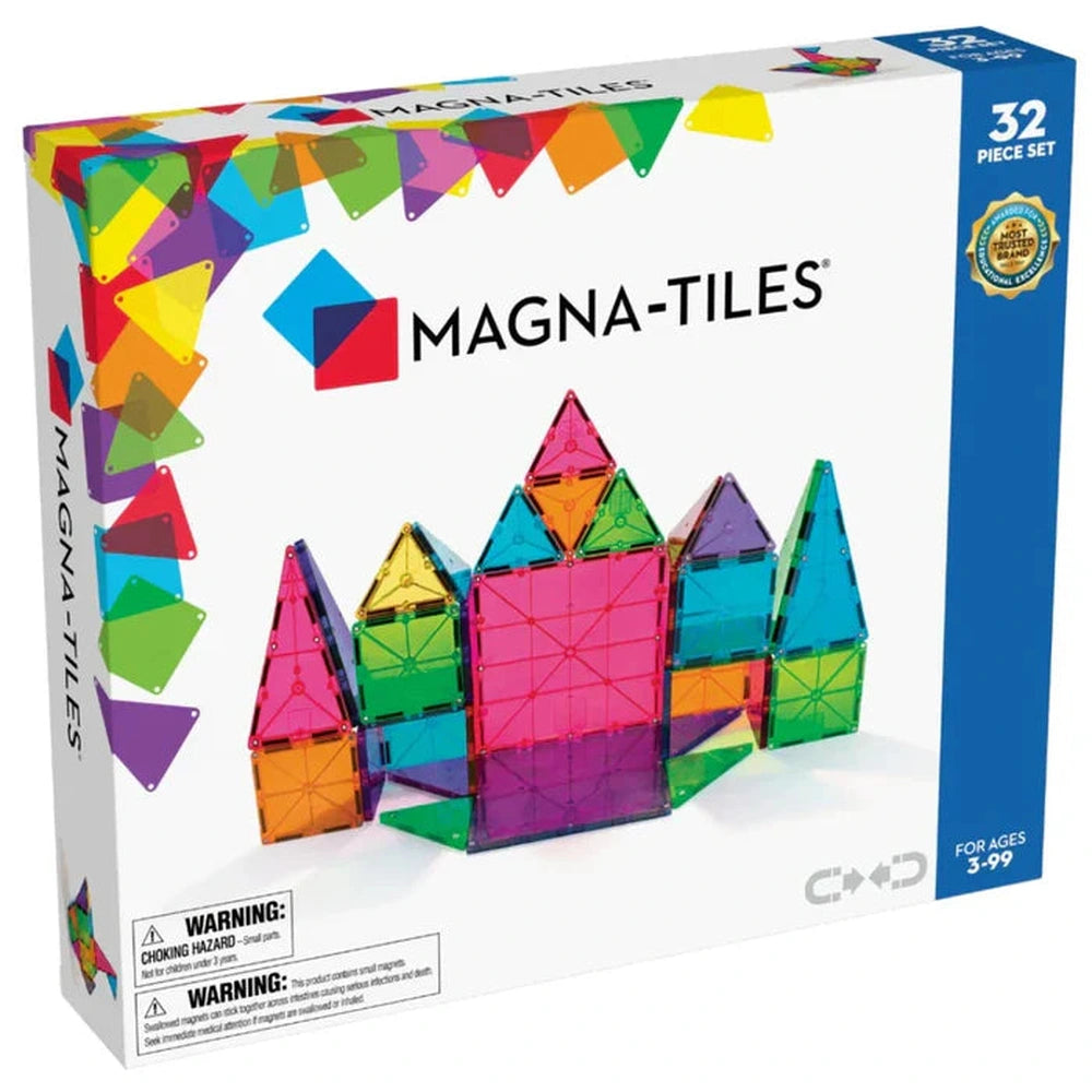 Magna-Tiles Couleurs transparentes | 32 pièces