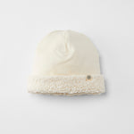 Cloby Bonnet Teddy réversible - blanc cassé