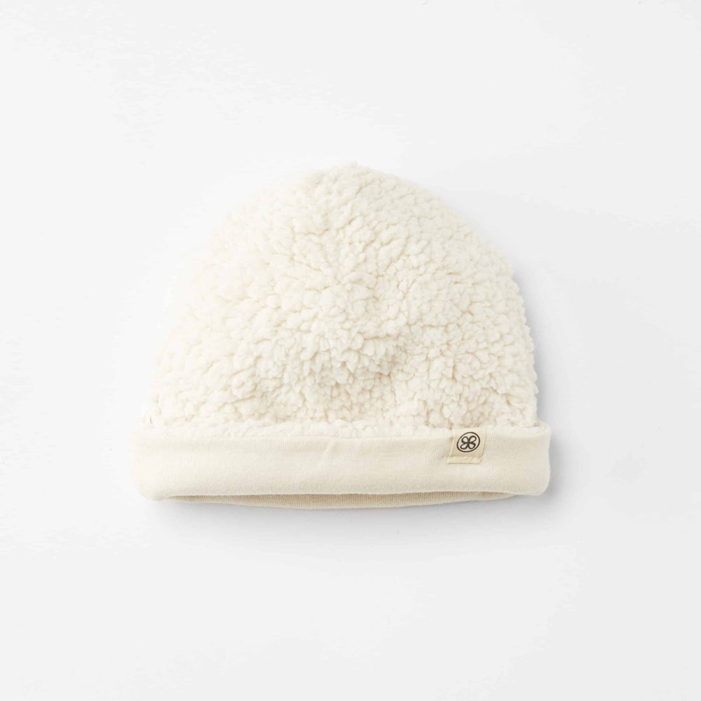 Cloby Bonnet Teddy réversible - blanc cassé