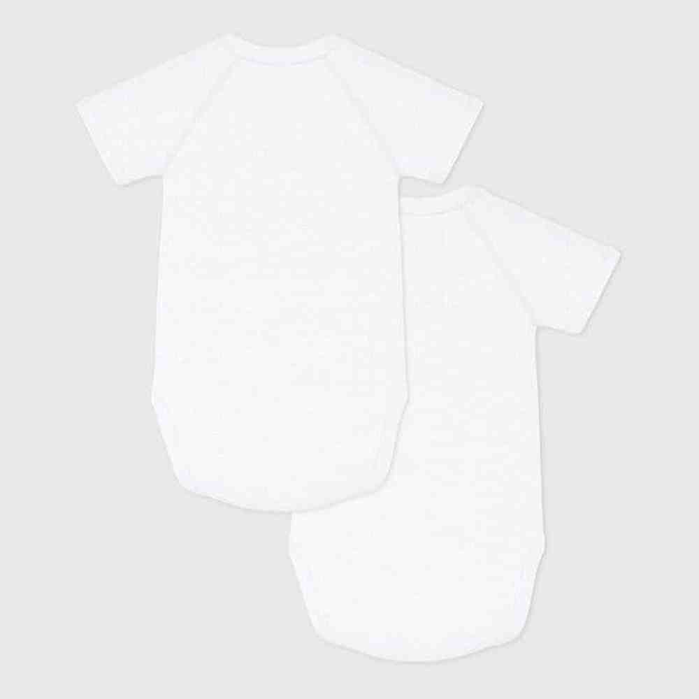 Lot de 2 bodies croisés à manches courtes Petit Bateau blancs