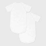 Lot de 2 bodies croisés à manches courtes Petit Bateau blancs