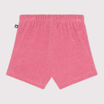 Petit Bateau short bébé en coton éponge rose