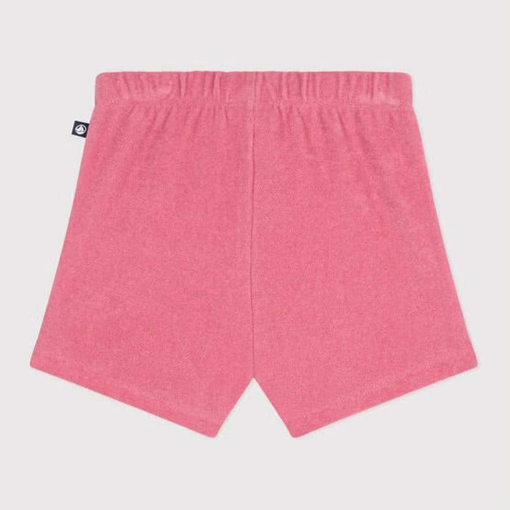Petit Bateau short bébé en coton éponge rose