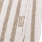 Poncho de bain rayé en éponge vert olive Jollein