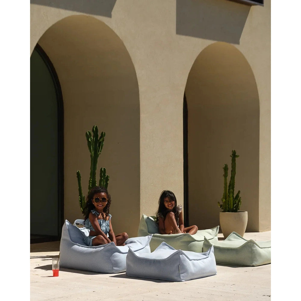 Wigiwama Pouf carré - Pouf carré d'extérieur - Azur