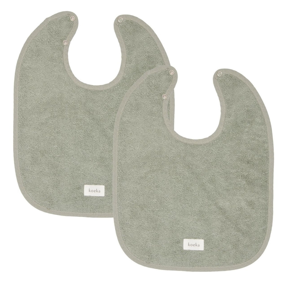 Koeka lot de 2 bavoirs - Vert ombre