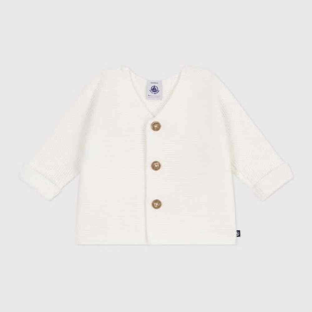 Petit Bateau Gilet en coton tricoté en point côtelé pour bébé